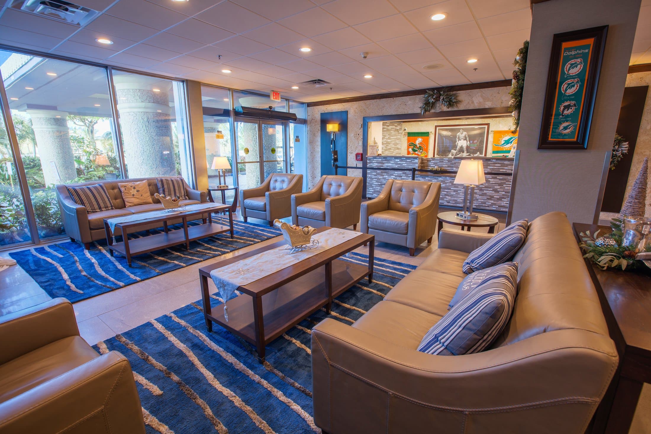 Hotel lobby lounge